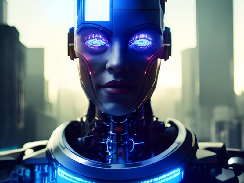 image d'un robot métal représentant IA